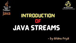 Java Streams Introduction lec 76 Java Tutorial BhanuPriya