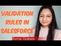 Validation Rule In Salesforce Salesforce Admin kanika chauhan