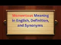 Momentous Meaning Synonyms Thesaurus Thrive Vocabulary Boost