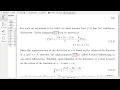 Numerical Differentiation