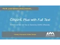 CINAHL Plus with Full Text Overview and Search Tips