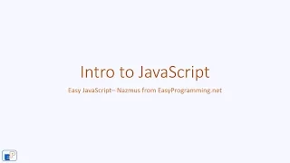Easy JavaScript - Beginner JavaScript Tutorial