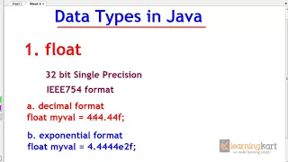 floating data type in java