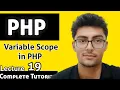 Scope Local Global Variables in Php PHP Tutorial Variables Scope