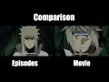 Minato VS Obito and Kyuubi - Naruto Shippuden (Episodes VS Movie 6) Comparison Side by Side