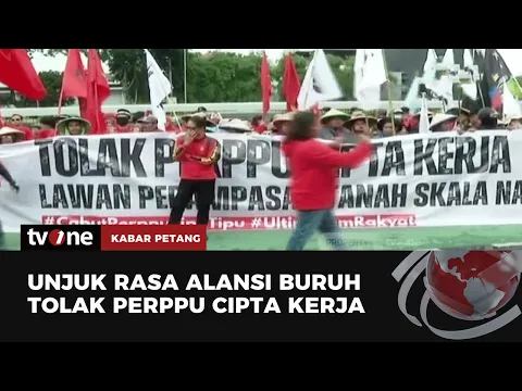 Aliansi Buruh Gelar Unjuk Rasa di Depan Gedung DPR, Tolak Perppu Cipta Kerja