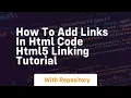 How to add links in html code html5 linking tutorial