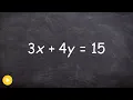 Solving an equation for y and x using two steps