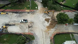 Riverside Drive Sinkhole Aerial Video 
