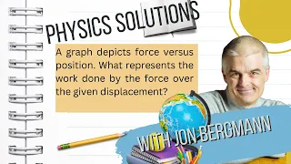 A graph depicts force versus position What represents the work done by the force over the given