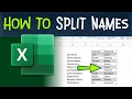 How to Split Names Into Two Columns Excel Tutorial
