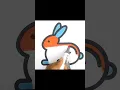 Rabbit easy coloring page for kids page color art
