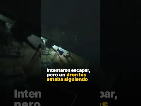 Intentaron escapar, pero un dron los estaba siguiendo