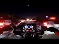 POV: Lane splitting through rush hour traffic in Los Angeles