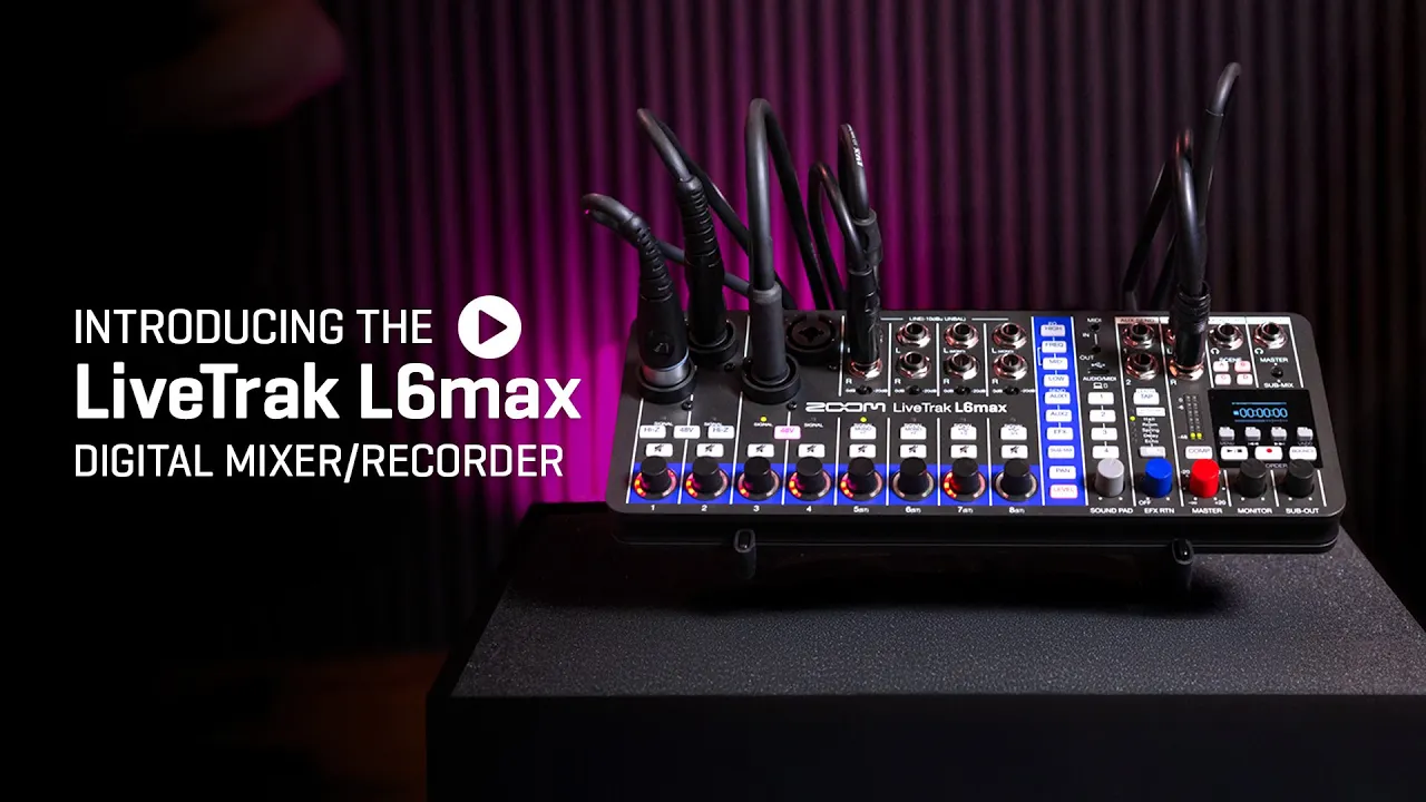 Zoom LiveTrak L6max 12-Channel Mixer and Recorder - Vintage King