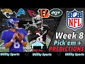 NFL Week 8 Predictions and Pick Em I Picks for every game in the NFL of Week 8
