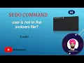 sudo command How to add user in sudoers file in linux Hindi