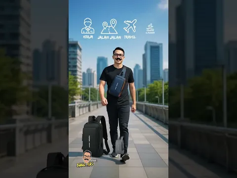 Tas Selempang Pria Antimaling Smart Lock Water Resistant Premium Slingbag Casual Impor LW07