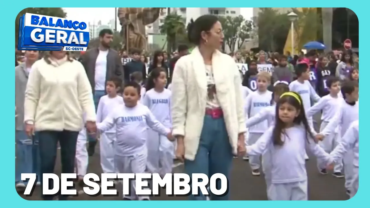Desfile de 7 de setembro reúne famílias e instituições em Chapecó