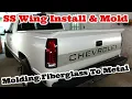 SS Wing Install Mold On OBS Chevy Silverado Truck HOW TO MOLD BOND FIBERGLASS TO METAL BODY PANELS