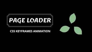 Amazing Page Loading Animation using Only HTML CSS CSS Keyframes Animation