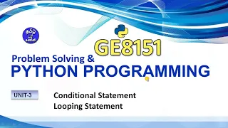 GE3151 - PYTHON PROGRAMMING