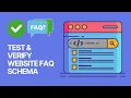 How To Test Your Website FAQ Schema Google Rich Results Verify Tutorial