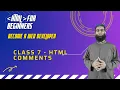 Class 7 - Adding Comments HTML Tutorial for Beginners Urdu Hindi