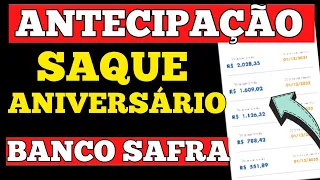5 ANOS ANTECIPADOS NO SAQUE ANIVERSÁRIO! BANCO SAFRA.