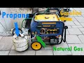 Firman T07571 T07573 Tri-Fuel Generator Quick Demo How to Run on Gasoline Propane or Natural Gas