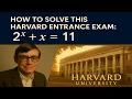 Cracking Harvard s Trick Equation with the Lambert W Function