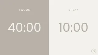 40 10 Pomodoro Timer 4 X 40 Min Focus Study Reflection Productivity 