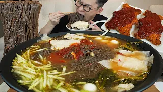 해장으로는 🧊물냉면 기가 맥히지! 피카츄돈까스 먹방 Naengmyeon (cold noodle) MUKBANG