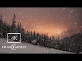 Classroom Focus Background - Cozy Winter Cabin Ambience with Calm Music for Reading Study 4K