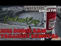 2022 Dodge Ram Taillight REMOVAL Quick and Easy Version