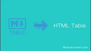How to Convert Markdown table to HTML table online