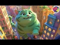 🙀 GATO GIGANTE en la CIUDAD 🏢  Gatos de colores 🌈 Caricaturas infantiles 🔴