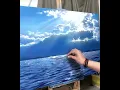 Download Lagu Simple Acrylic paint painting for beginner,How to draw blue sea/ocean (step by step)