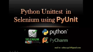 Python Unit Testing in Selenium WebDriver using PyUnit