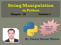 String Manipulation in Python Class-XI Computer Science By Pankaj Kumar Mishra