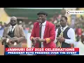 Captain Otoyo makes President Ruto laugh as he performs during Jamhuri Day 2025 celebrations