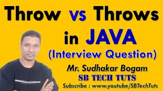 Throw Vs Throws in Java Difference between Throw and Throws in Java Exception Handling Java
