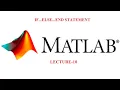 If Else End Statement Decision Making MATLAB Basics R2018a