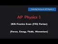 AP Physics 1 2026 Practice Exam FRQ