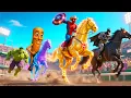 Download Lagu HOMEM-ARANHA RESGATA Animais que Atravessam a Ponte Arco-Íris com SUPER-HERÓIS no GTA V