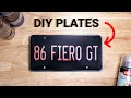 Making a Custom License Plate for My Project Car