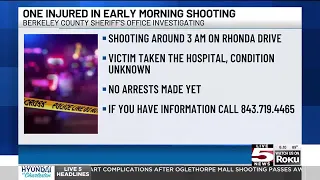 One injured in early-morning Berkeley County shooting