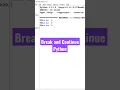 Break and Continue Python