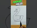 Lagu Cara Menggambar Hewan Angsa dari Angka 2 #shorts #menggambar