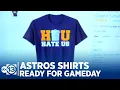 Selena rainbow jerseys trash cans Astros shirts ready for gameday